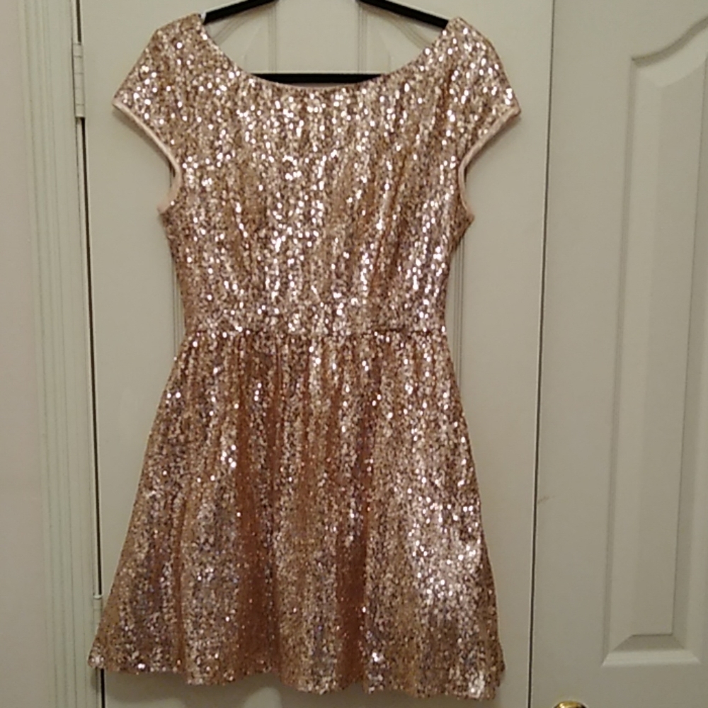 B. Smart Gold Sequin Dress